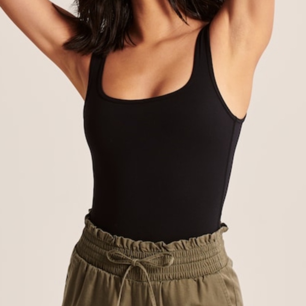NWOT Abercrombie seamless black bodysuit